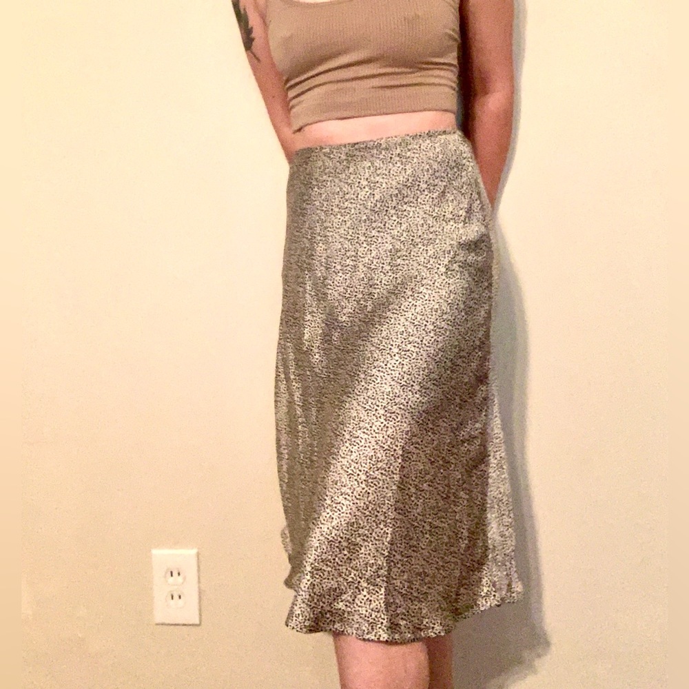 Silk Mid length Skirt
